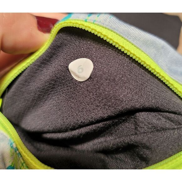 Lululemon 6 Pace Rival Crop Black Wind Chill Black Lullaby Periwinkle - Picture 4 of 6